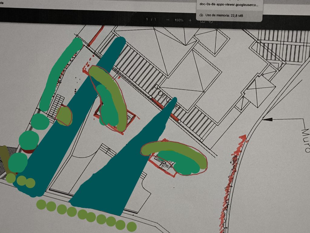 Plano de la vivienda y estudio de las vistas